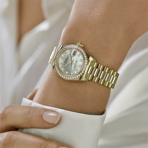 ladies mother of pearl dial rolex president|rolex 28mm lady datejust.